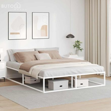 vidaXL ágykeret matrac nélkül fehér 160x200 cm fém
