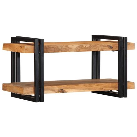 vidaXL fali polc 70x33x35 cm tömör fa akácfa