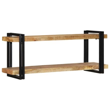 vidaXL fali polc 110x33x45 cm tömör nyersfa Mango
