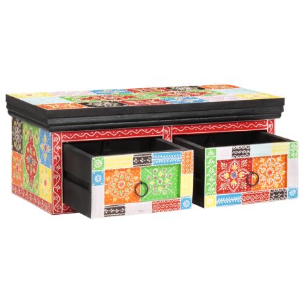 vidaXL Fali TV szekrény 60x30x24 cm Szilárd Fa Durva Mangó