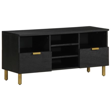 vidaXL fekete szerelt fa TV-szekrény 100 x 33 x 46 cm