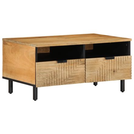 vidaXL barna tömör mangófa dohányzóasztal 80 x 54 x 40 cm