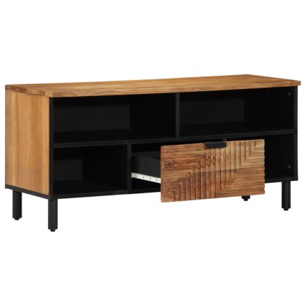 vidaXL TV állvány 100x33,5x46 cm Tömör akácfából