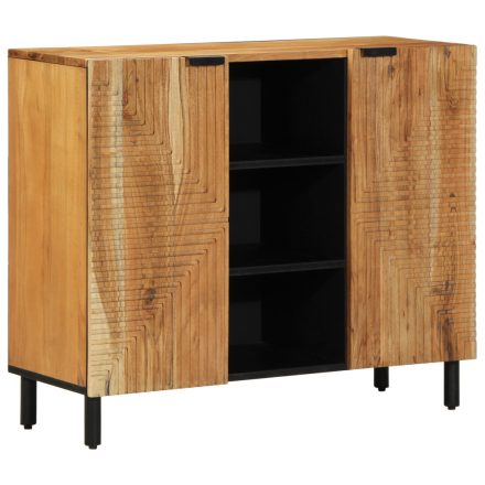 vidaXL Oldalszekrény 90x33x75 cm Tömör akácfából