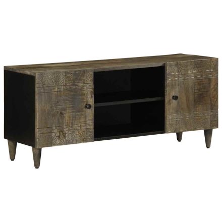 vidaXL világosszürke tömör mangófa TV-szekrény 105x33,5x46 cm