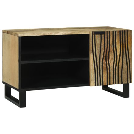 vidaXL TV Szekrény - 80x31.5x46 cm Tömör Mangó és Mérnöki Fa