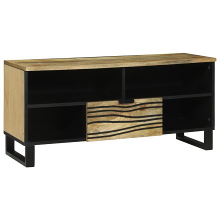vidaXL tévé szekrény - 100 x 33,5 x 46 cm, tömör mangóból.