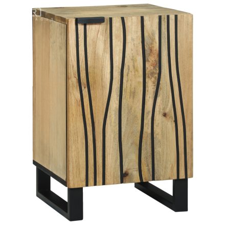 vidaXL Fürdőszoba Szekrény 38x33,5x58 cm Szilárd Mango Fa és Mérnöki Fa
