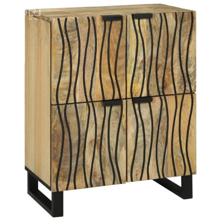 vidaXL Oldalszekrény 60 x 33.5 x 75 cm - Tömör mangóból és őszi fából készült