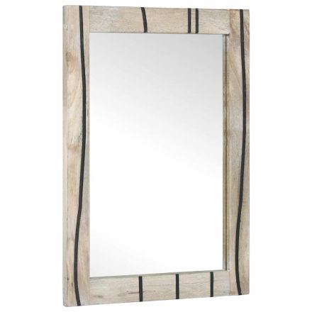 vidaXL Fürdőszobai tükör tükörrel Barna, ezüst 50 x 2.5 x 70 cm