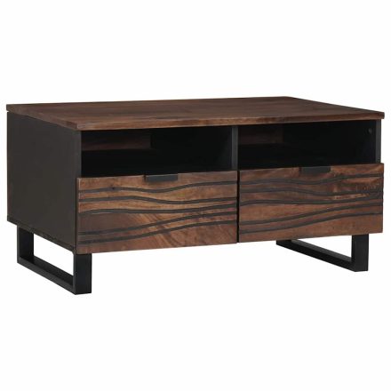 vidaXL Dohányzóasztal with Drawer Barna és fekete 80 x 54 x 40 cm