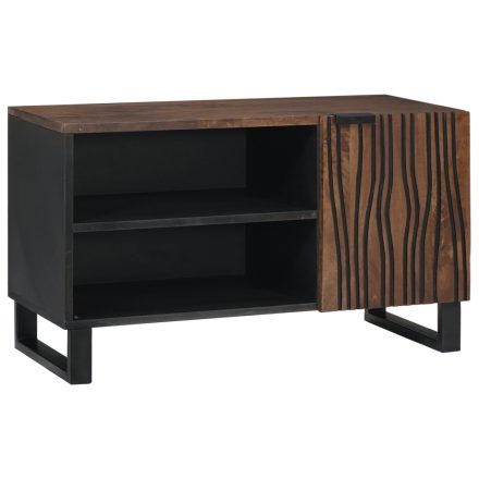 vidaXL TV Szekrény – 80 x 31,5 x 46 cm Tömör Fa és Műgyanta