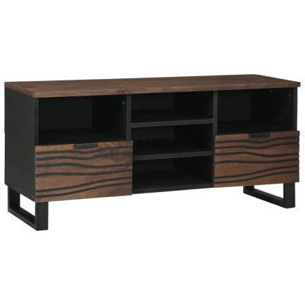 vidaXL TV Szekrény 100x33.5x46 cm Szilárd és Összeszerelt Fából