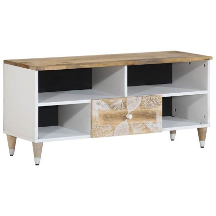 vidaXL tömör mangófa TV-szekrény100x33,5x46 cm