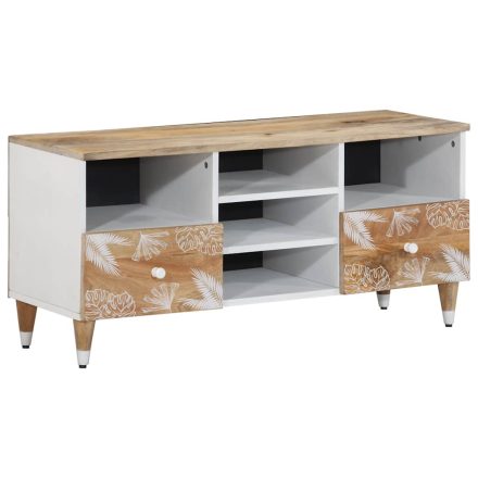 vidaXL tömör mangófa TV-szekrény100x33,5x46 cm