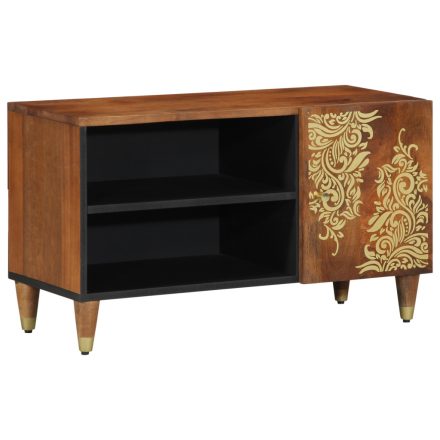 vidaXL TV Szekrény Mézbarna Tömör mangófa, MDF 80 x 33 x 46 cm