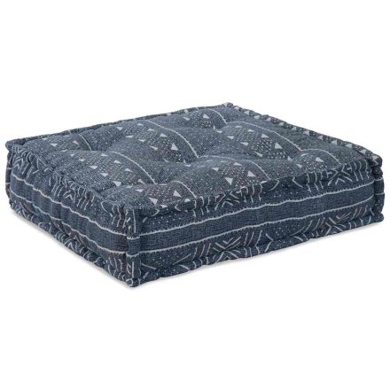 vidaXL Moduláris Puff Indigókék 70x70x54 Szövet