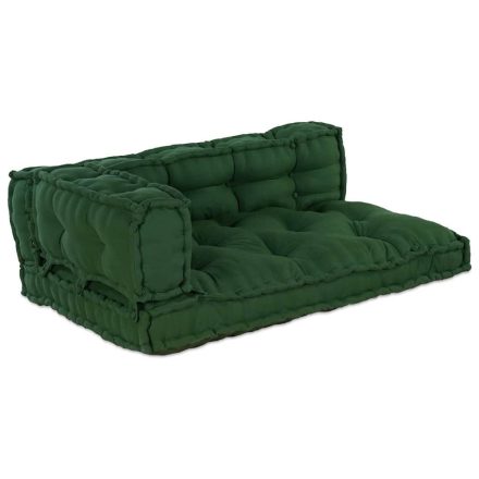 vidaXL Pallet Sofa Párna 3 pcs Zöld szövet