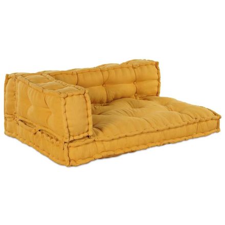 vidaXL Pallet Sofa Párna 3 pcs Sárga szövet
