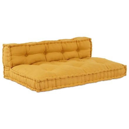 vidaXL Pallet Sofa Párna 2 pcs Sárga szövet