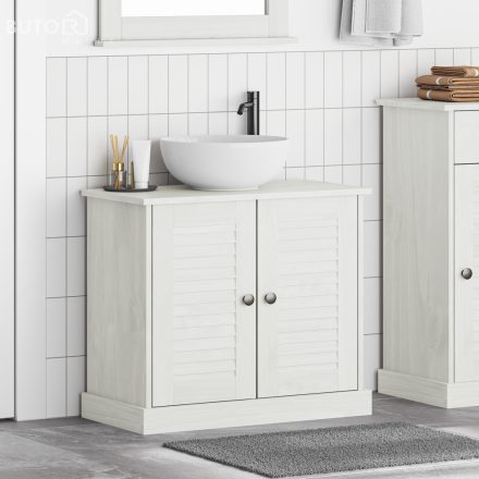 vidaXL Mosdószekrény "VIGO" Ajtókkal, méretei: 67.5x34x59 cm, tömör fenyőből készült.