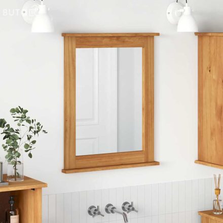 vidaXL Tükör tükörrel mézbarna 55.5 x 5 x 70 cm Tömör fenyőfa