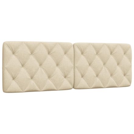 vidaXL krémszínű szövet fejtámla párna 160 cm