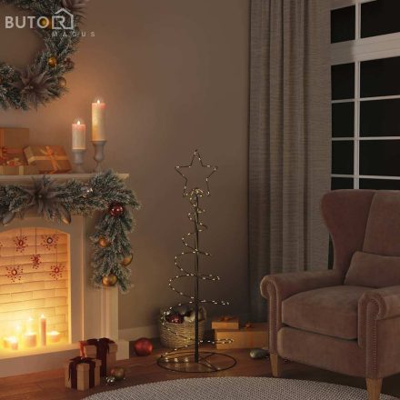 vidaXL meleg fehér LED karácsonyfa 80 LED 120 cm