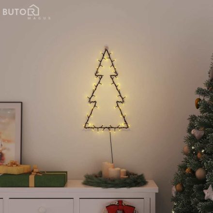 vidaXL meleg fehér karácsonyi fények karácsonyfa sziluett 80 LED