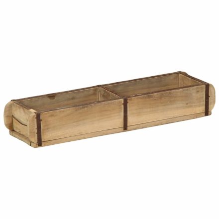 vidaXL Tálca 60,5x15x9 cm Újrahasznosított Tömör Fa