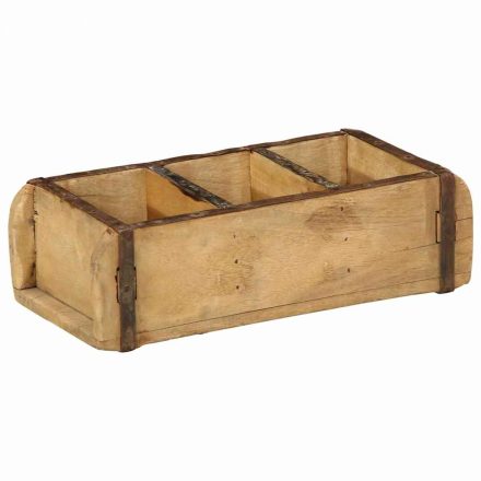 vidaXL Tálca 30x14x9 cm Tömör Fa Újrahasznosított