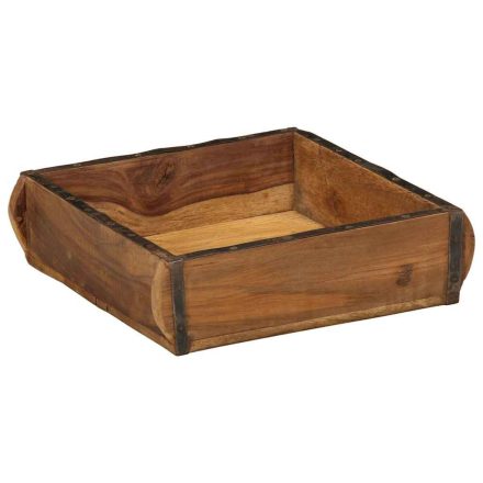 vidaXL Tálca 31x29x10 cm Tömör Fa Újrahasznosított
