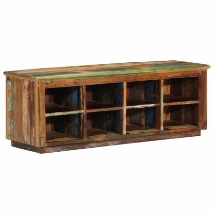 vidaXL Cipőszekrény Barna 110 x 35 x 40 cm Tömör újrahasznosított fa