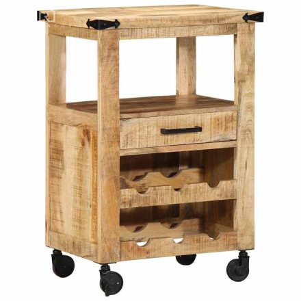 vidaXL Konyhai kocsi Barna 55 x 40 x 80 cm Tömör Mangófát