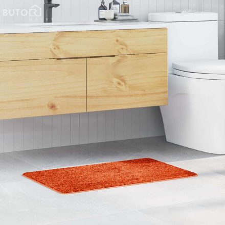 vidaXL Fürdőszőnyeg Téglalap Alakú Narancs 50x80 cm Poliészter Csúszásmentes