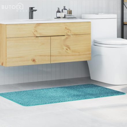 vidaXL Fürdőszoba Szőnyeg Négyszögletes Türkiz 70x120 cm Polipropilén Csúszásmentes