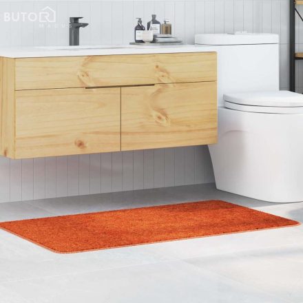vidaXL Fürdőszőnyeg Téglalap Narancs 70x120 cm Poliészter Csúszásmentes