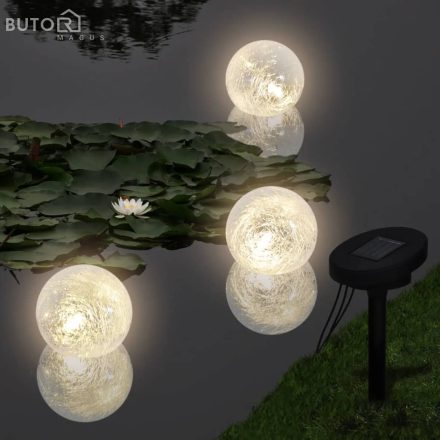 Solar Bowl 3 LED Lebegő Labda Úszómedencéhez / kültéri lámpa