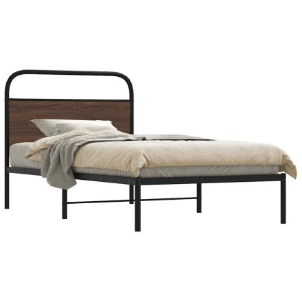 vidaXL ágykeret matrac nélkül 90x200 cm barna tölgyfa műfa