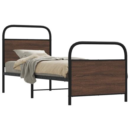 vidaXL ágykeret matrac nélkül 80x200 cm barna tölgyfa műfa