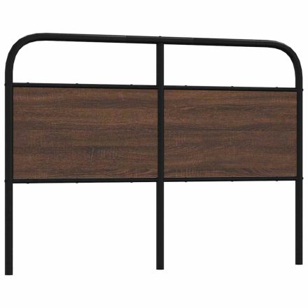 vidaXL barna tölgy színű acél és szerelt fa fejtámla 140 cm
