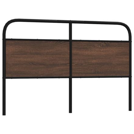 vidaXL barna tölgy színű acél és szerelt fa fejtámla 150 cm