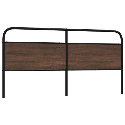 vidaXL barna tölgy színű acél és szerelt fa fejtámla 180 cm