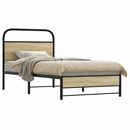 vidaXL ágykeret matrac nélkül 80x200 cm sonoma tölgyfa műfa