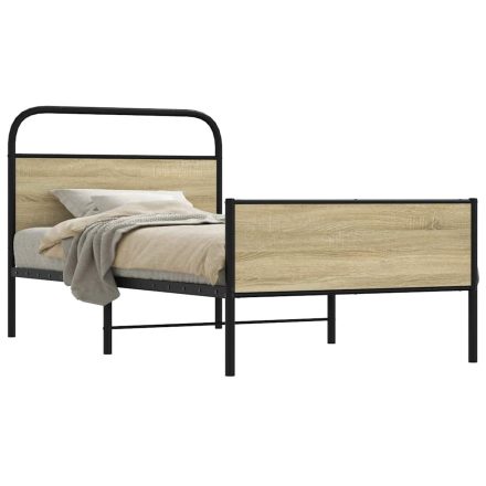 vidaXL ágykeret matrac nélkül 90x200 cm sonoma tölgyfa műfa
