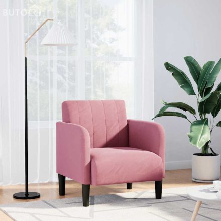 vidaXL rózsaszín bársony kanapészék karfás szék 54 cm