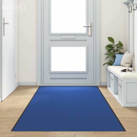 vidaXL Ajtószőnyeg Kék és Fekete 120 x 400 cm Poliamid és PVC