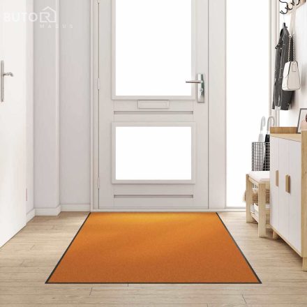 vidaXL Ajtószőnyeg Narancs és Fekete 120 x 250 cm Poliamid és PVC