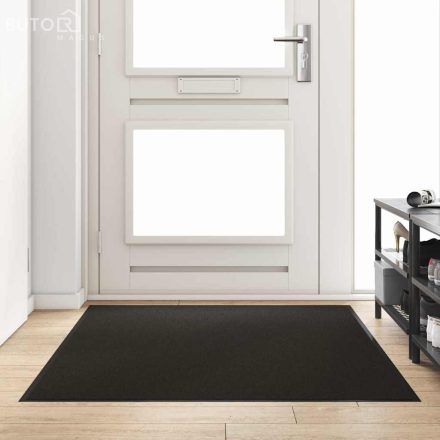 vidaXL Ajtószőnyeg Fekete 120 x 180 cm Polipropilén és vinil