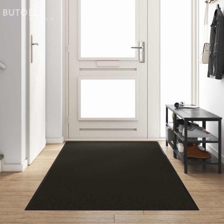 vidaXL Ajtószőnyeg Fekete 120 x 400 cm Polipropilén és vinil